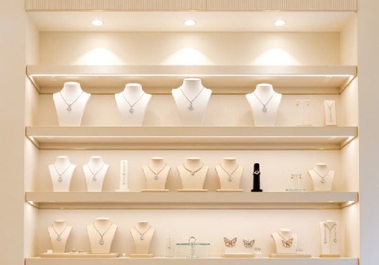 Elegant Built-In Jewelry Display Cabinet Solution