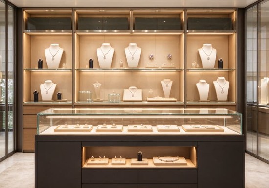 Modern Luxury Jewelry Store Display Cabinet Solution