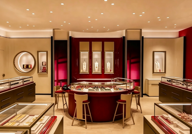 Luxury Jewelry Display Boutique Interior & Showcase Solution