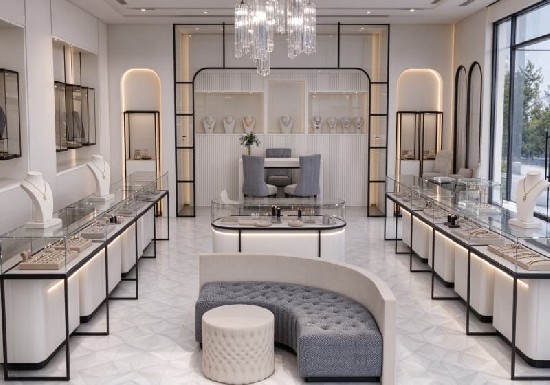 Modern Minimalist Luxury Jewelry Store Interior Design