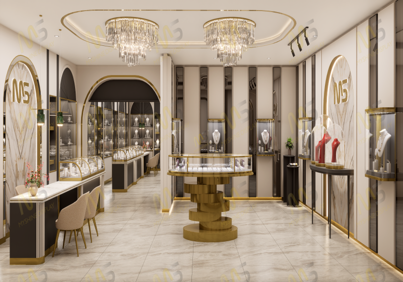 Modern Art Deco Luxury Jewelry Store Full Fitout | Bespoke Jewelry Showcase Project