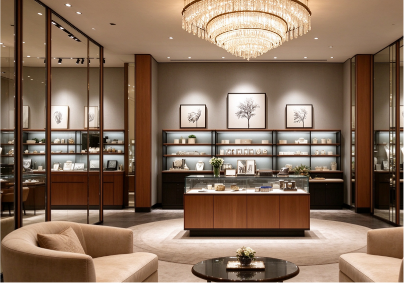 Elegant Premium Jewelry Boutique Interior
