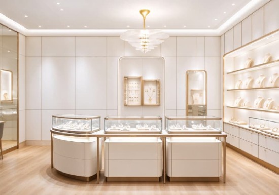 Modern Luxury Jewelry Shop Full Display Fixture Solution