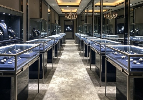 Complete Space Solution for Light-Luxury Jewelry Displays
