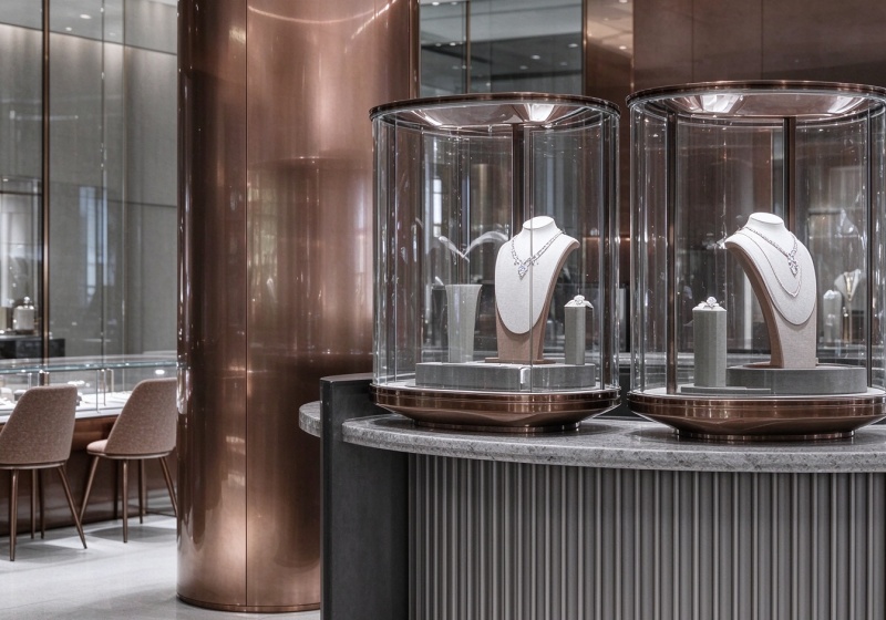 Custom High-end Jewelry Display Case Total Space Solution
