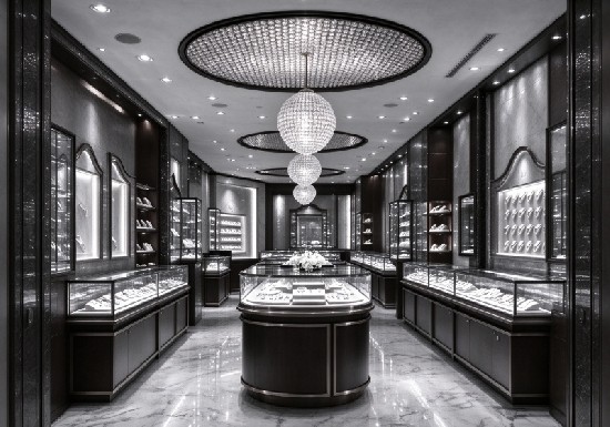 European Light Luxury Jewelry Showroom