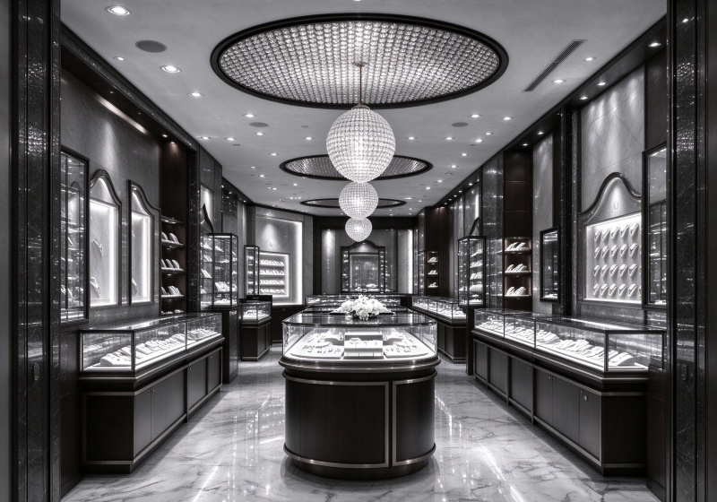 European Light Luxury Jewelry Showroom